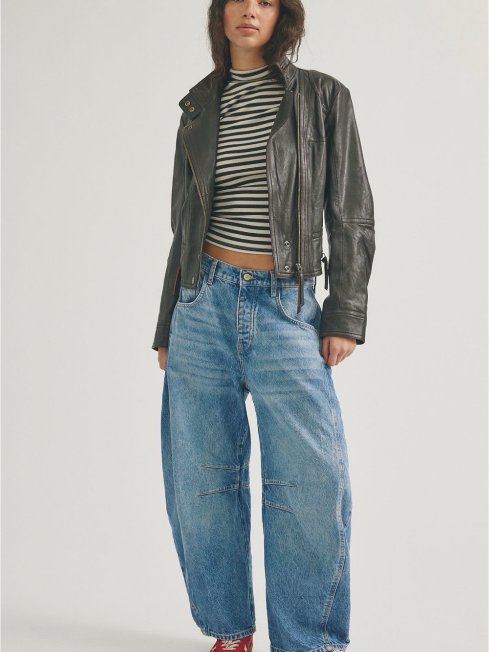 Free People Good Luck Barrel Jeans